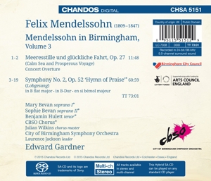 Mendelssohn in Birmingham vol.3 - Symphony 2 "Lobgesang" - City of Birmingham Symphony Orchestra, Edward Gardner - Afbeelding 2
