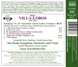 Villa-Lobos: Symphony No.10 "Amerindia" - Sao Paulo Symphony Orchestra & Choir, Isaac Karabtchevsky - Afbeelding 2
