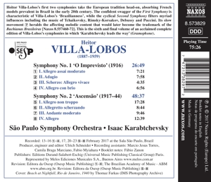 Villa-Lobos: Symphonies Nos. 1 & 2 - São Paulo Symphony Orchestra, Isaac Karabtchevsky - Afbeelding 2