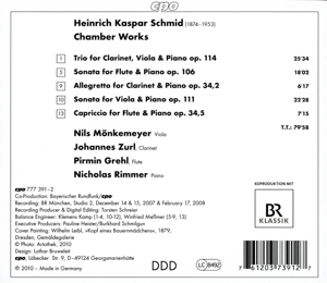 Schmid: Chamber works: trio for clarinet - Afbeelding 2