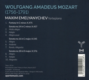 Mozart, Keyboard Sonatas, Emelyanychev - Afbeelding 2