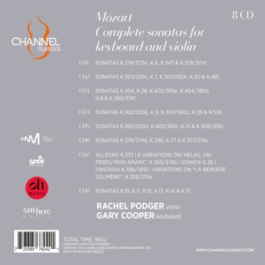 Mozart: Complete Sonatas for Keyboard and Violin - Gary Cooper, Rachel Podger - Afbeelding 2